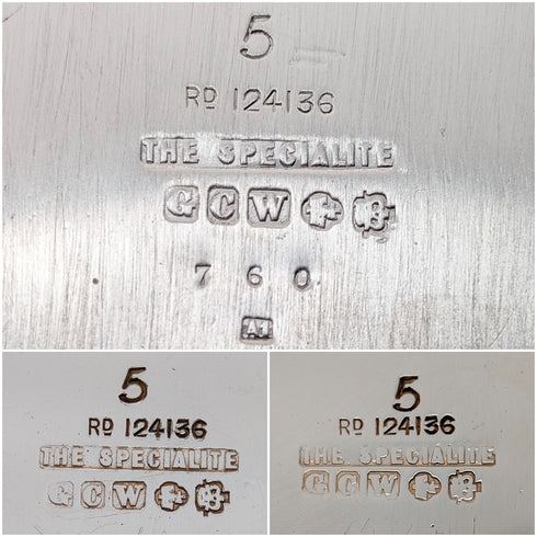 古董英國銀盤茶具,3 件套,GRAINGER & CAMPBELL